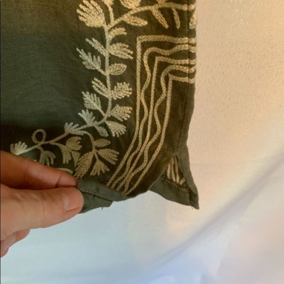 Michael Michael Kors Olive Green Linen Tunic Style Dress S (K-002) - Picture 2 of 5